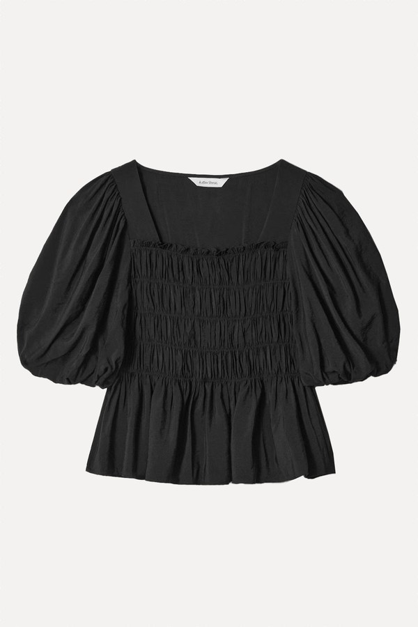 Smocked Puff-Sleeve Blouse from & Other Storeies