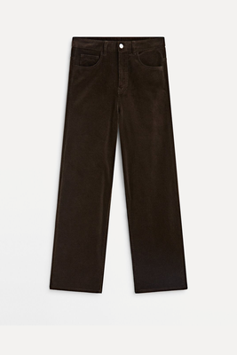 Relaxed Fit Needlecord Trousers  from Massimo Dutti