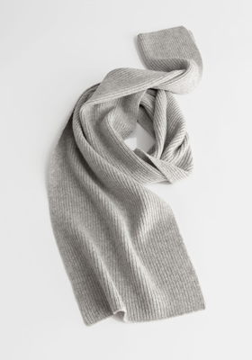Cashmere Ribbed Knit Scarf from & Other Stories