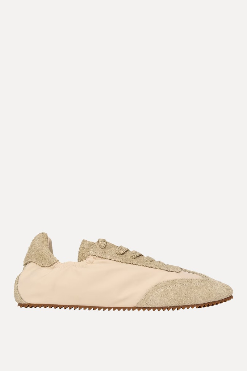 Suede-Nylon Trainers