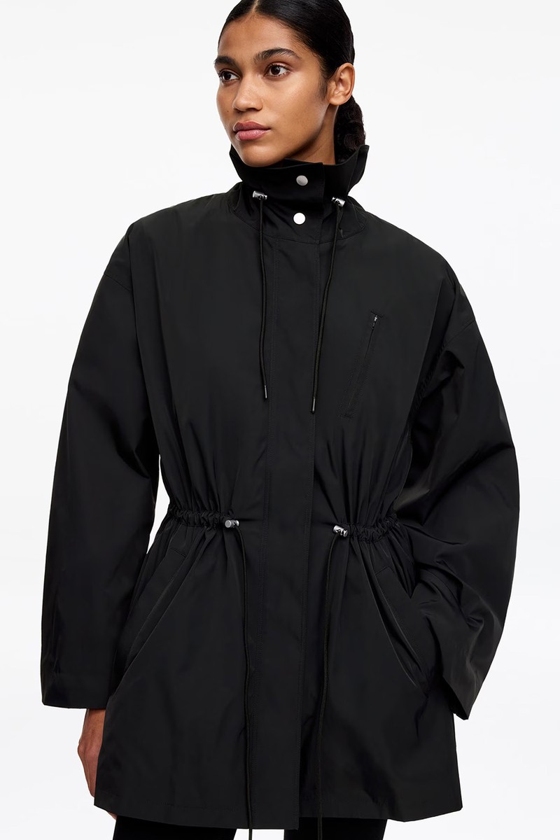 High-Collar Nylon Jacket