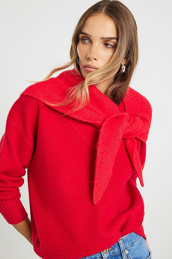 Triangle Knitted Rib Scarf from River Island