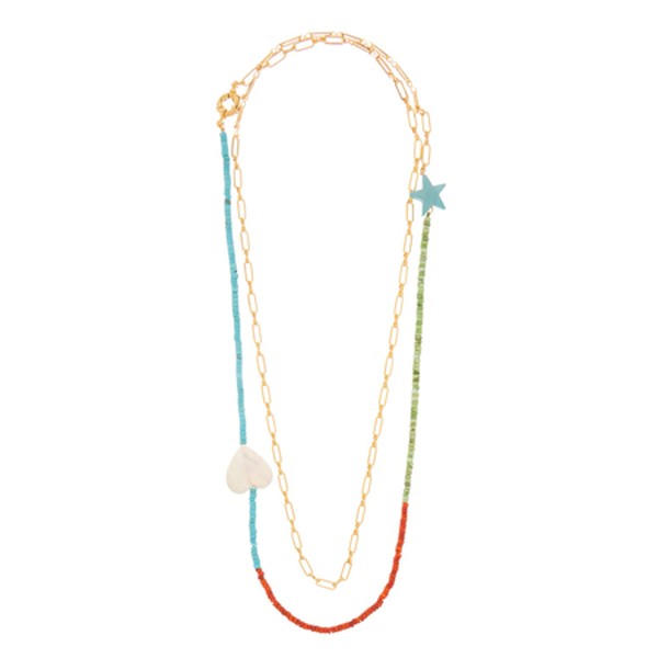 Heart & Star-Pendant Beaded Choker from Timeless Pearly