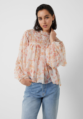 Diana Recycled Crinkle Long Sleeve Blouse