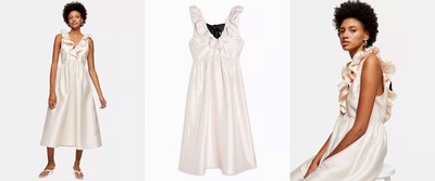 Blush Pink Taffeta Bow Back Dress, £40 (was £55)