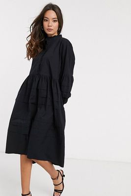 Midi Smock Dress With Tier Detail from Y.A.S