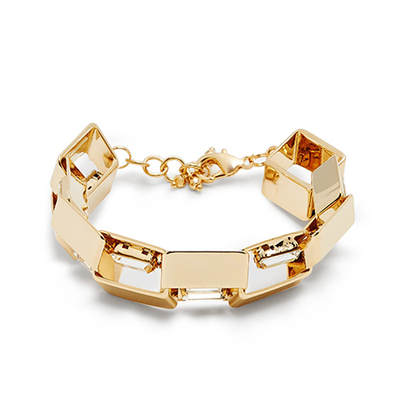 Eleonor Crystal-Embellished Square-Link Bracelet from Rosantica