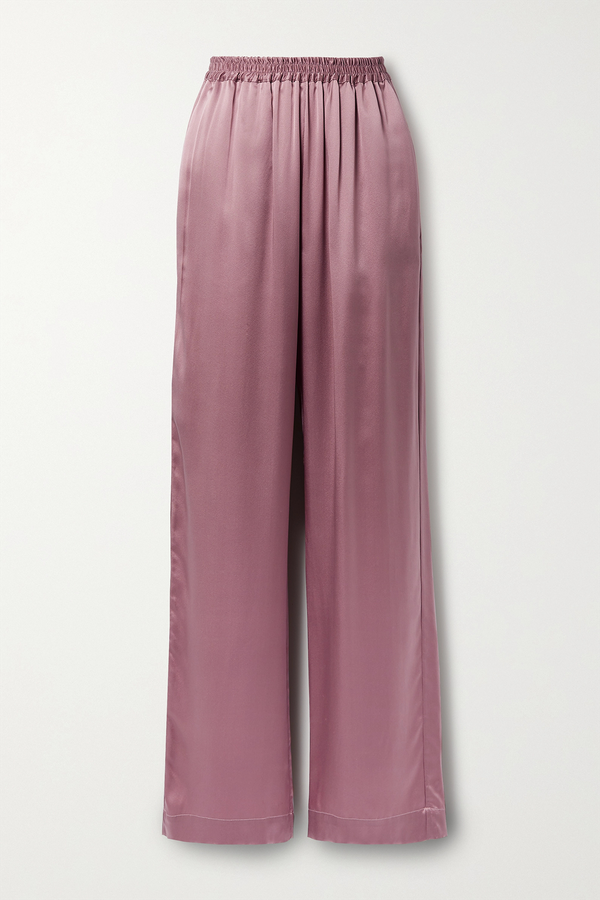 Penelope Silk-Satin Wide-Leg Pants from Sablyn