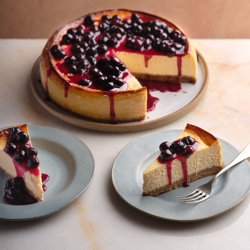 Blueberry Baked Cheesecake