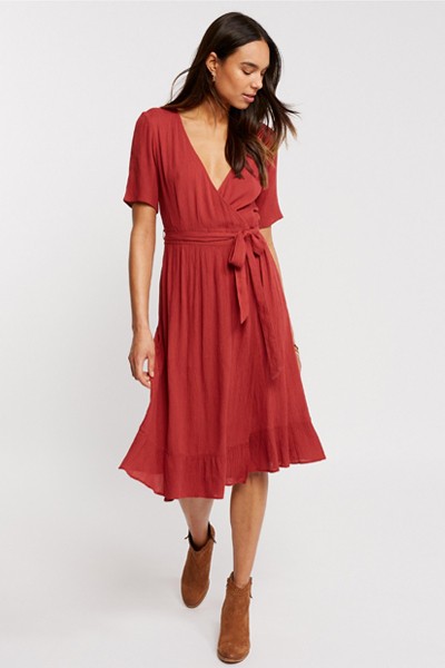 Willa Wrap Midi Dress