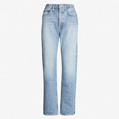 90s Mid-Rise Faded Straight-Leg Jeans from Agolde