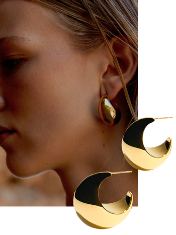 Teardrop 18k Gold-Plated Earrings, £169 | Ragbag Studio