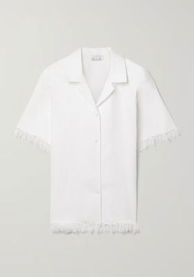 Briar Fringed Linen Shirt from Miguelina