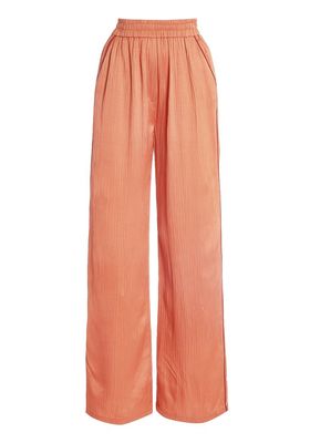 Makiko Crinkled Satin Wide-Leg Pants from Alexis