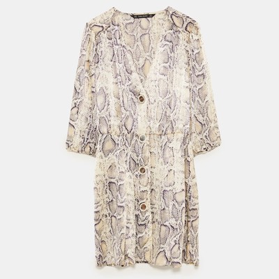 Snakeskin Print Mini Dress from Zara