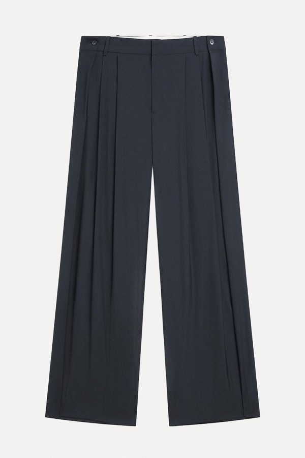 Pleated Wool Blend Trousers from Massimo Dutti