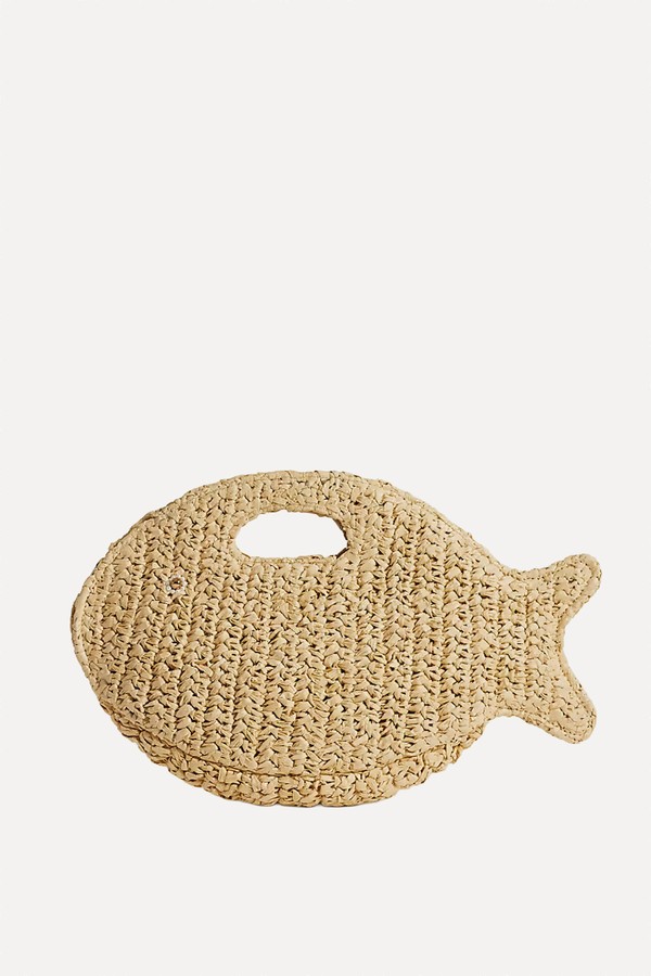 Raffia Fish Clutch Bag from Accessorize