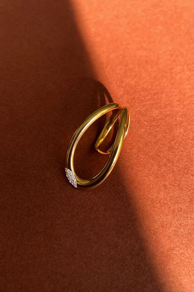 Sol Thin Ring 18k Gold & Diamonds