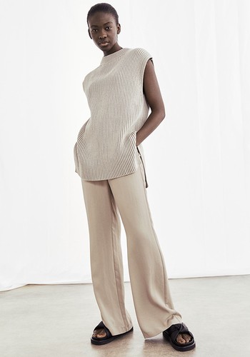 Wide Lyocell-Blend Trousers from H&M