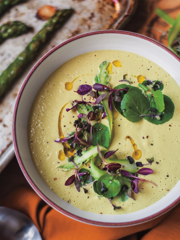 Creamy Roasted Asparagus Soup 