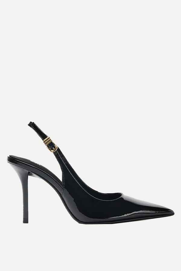 x from METAL BUCKLE HEELS, £39.99 | Zara