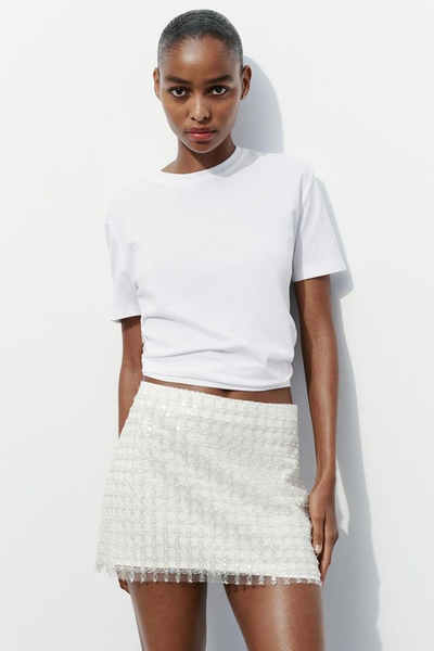 Beaded Mini Skirt from Zara