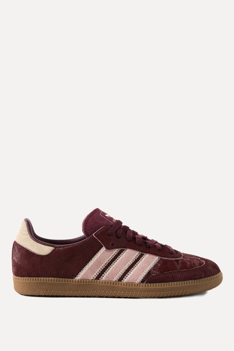Samba OG Suede-Trimmed Calf Hair Sneakers from Adidas Originals