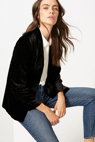 Textured Velvet Blazer from M&S