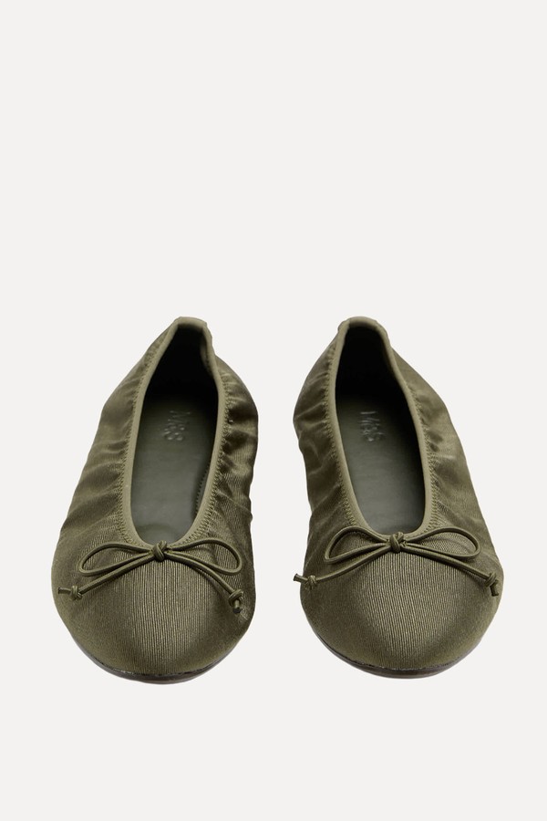 Satin Flat Ballet Pumps from Marks & Spencer 