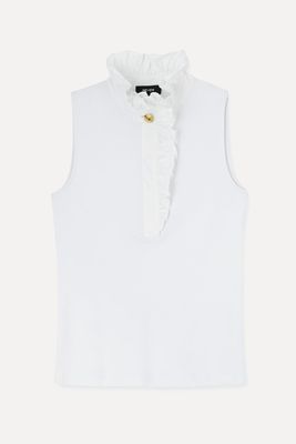Statement Frill Collar Layering Sleeveless Blouse from ME+EM