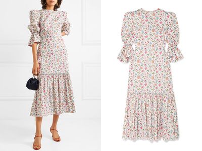 The Songbird Tiered Floral-Print Cotton Midi Dress from The Vampires-Wife