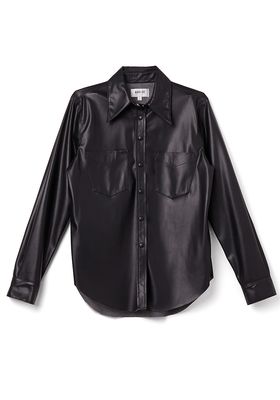 Paloma Vegan Leather Shirt In Detox