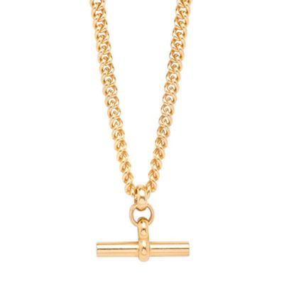 Gold T-Bar Curb Link Necklace from TIlly Sveaas