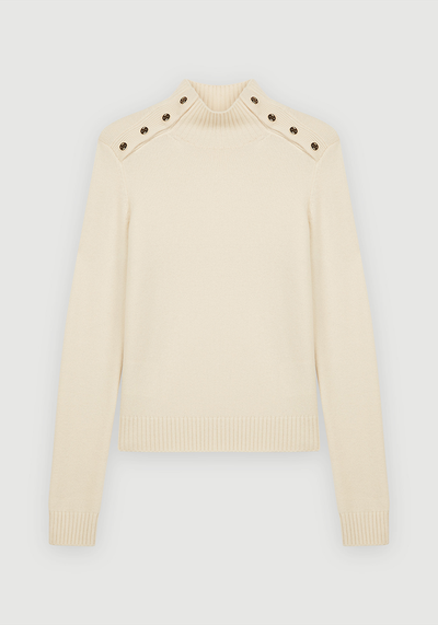 Cashmere Sweater With Stand-Up Collar