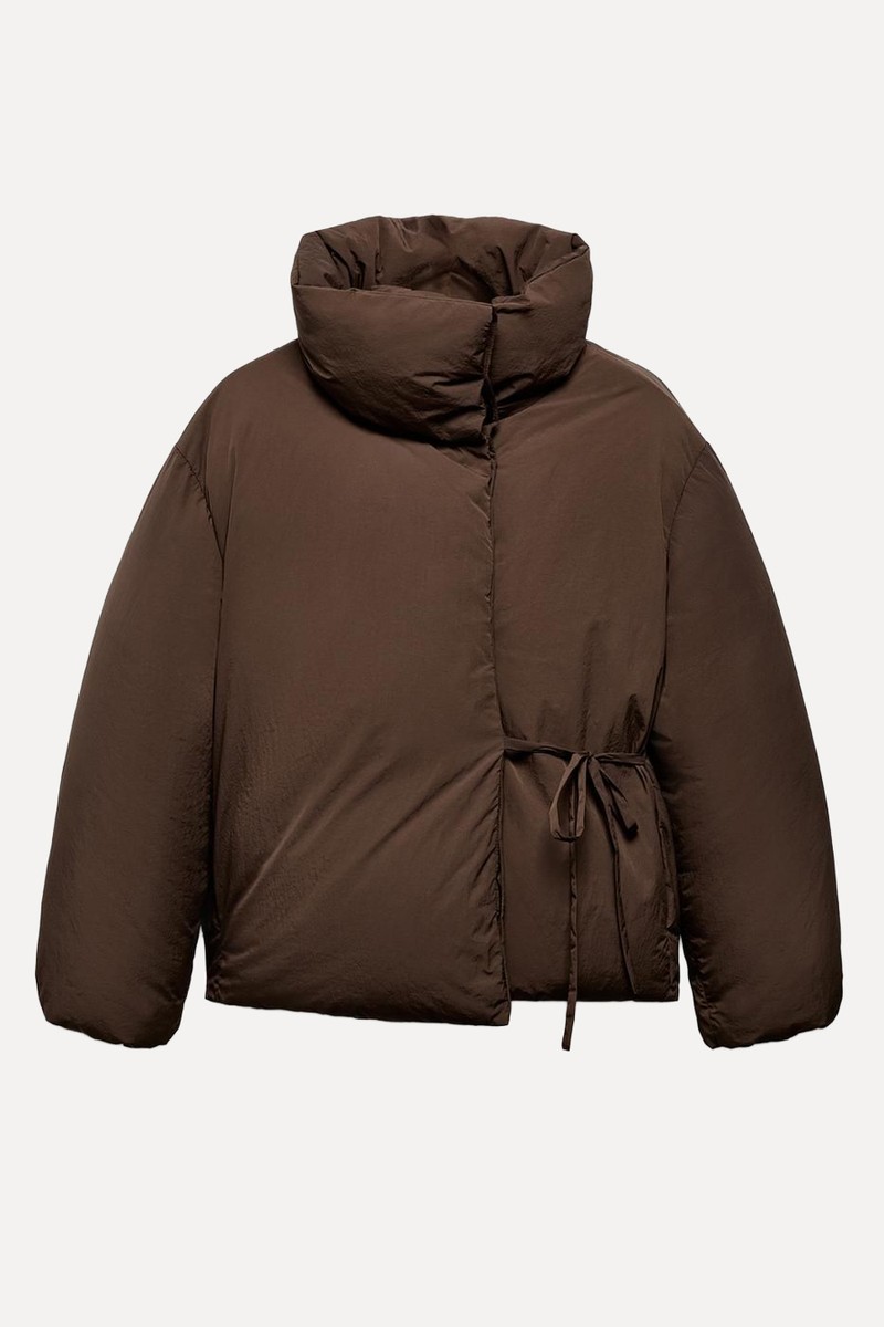 Short Quilted Anorak With Water & Wind Protection