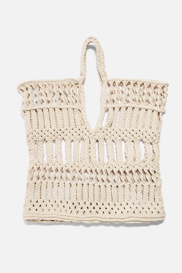 Shake Woven Rope Tote Bag
