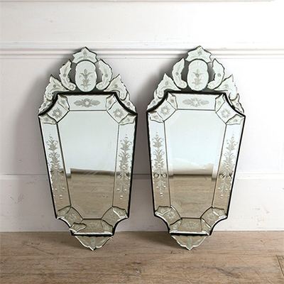 Pair of Venetian Style Wall Mirrors from Lorfords