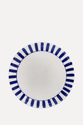 Stripe Dinner Plate from Villa Bologna Pottery
