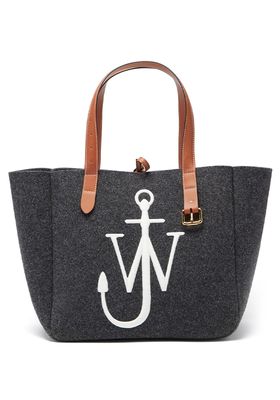 Belt Embroidered-Anchor Wool-Felt Tote Bag from JW Anderson