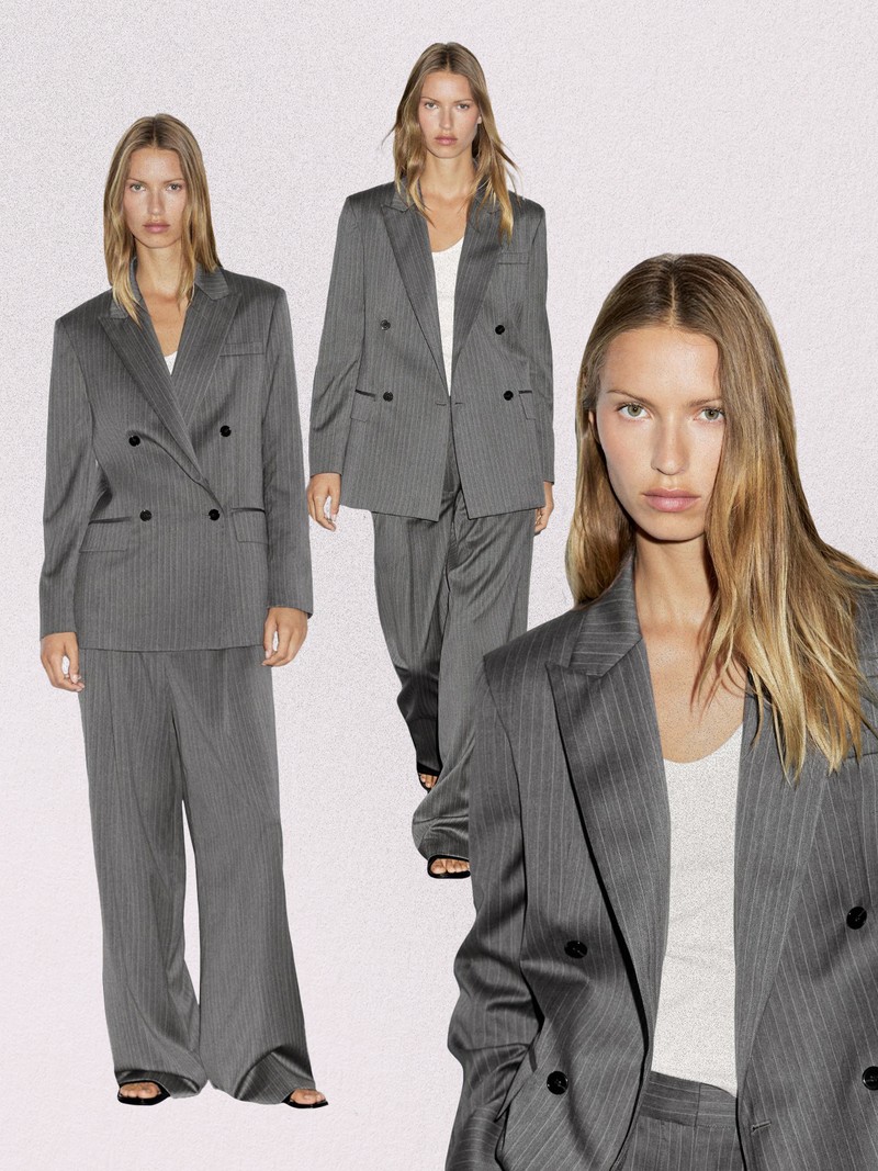 100% Wool Pinstripe Blazer