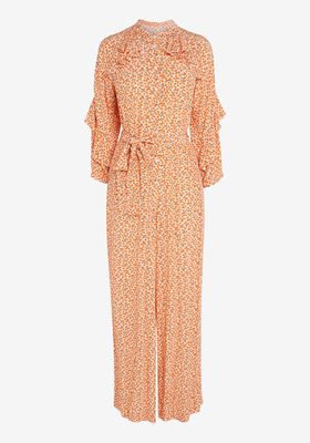 Coral Dot Print Jumpsuit from Mix/Cefinn