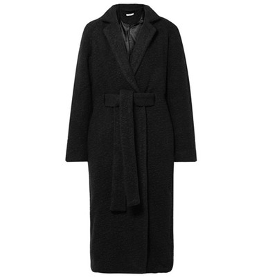 Fernn Oversized Belted Wool Blend Boucle Coat from Ganni