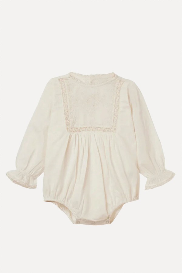  Lace & Embroidery Romper from Belle Enfant