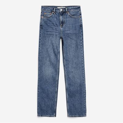 Mid Blue Straight Leg Jeans from Topshop