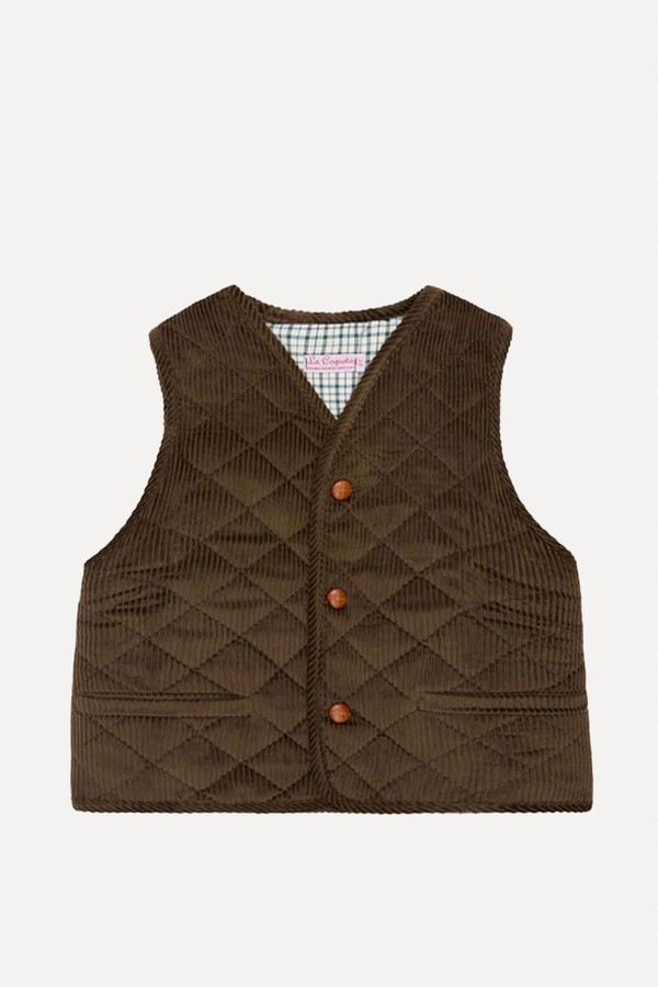 Caza Corduroy Sleeveless Jacket from La Coqueta