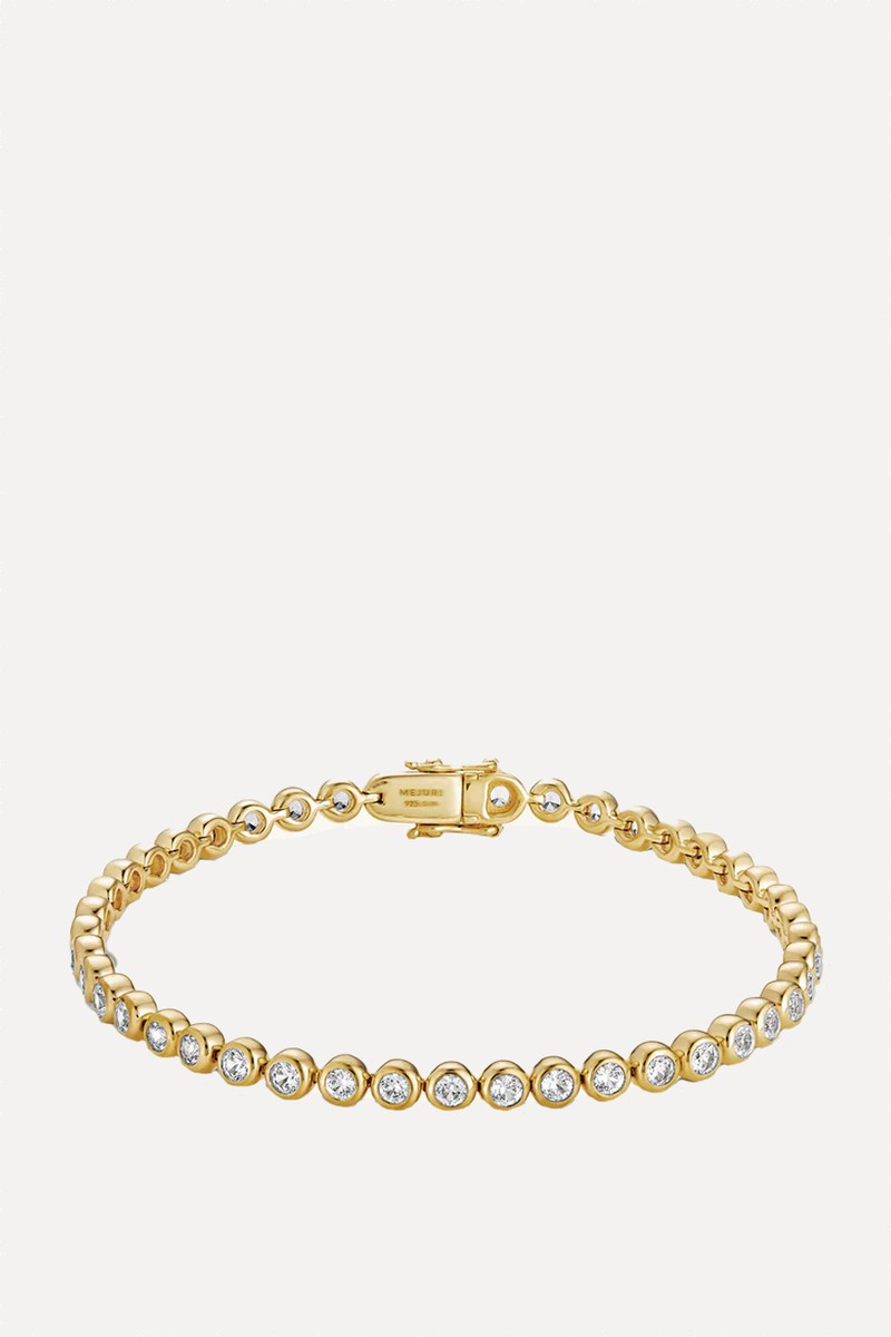 Zadie Bezel Lab Grown Sapphire Tennis Bracelet from Mejuri