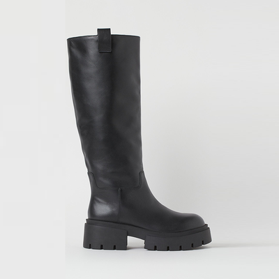 Knee-High Leather Boots from H&M