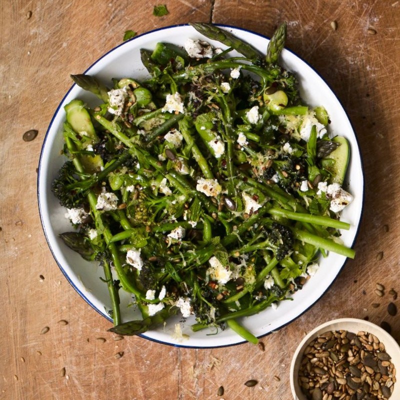 Spring Veg With Herbs & Feta