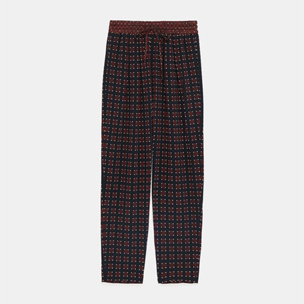 Geometric Print Trousers from Zara
