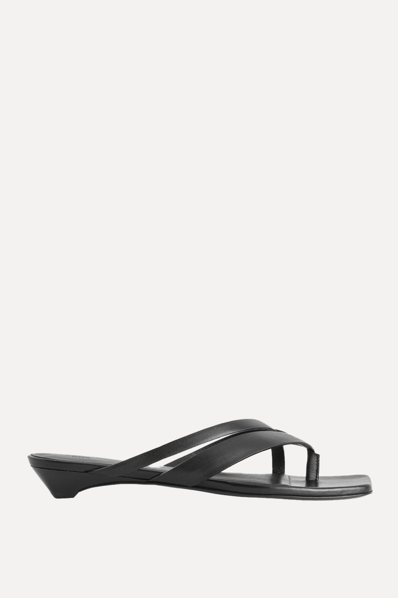 Crossover Strap Kitten Heel Sandals